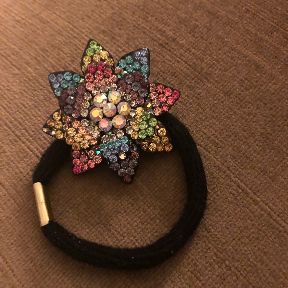 Popular Brand Crystal Flower Elastic Hair Accessory 510 $25 or $20 w/offer